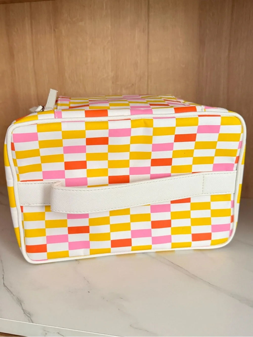 Tender Love + Carry Colorful Checkerboard Cosmetic Makeup Travel Bag
